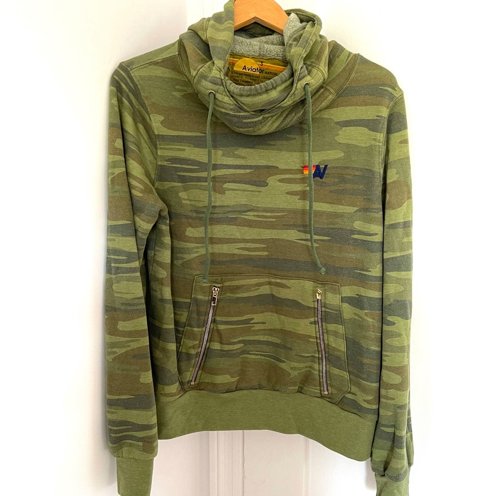 Aviator Nation Ninja Pullover Hoodie, Size Sm
